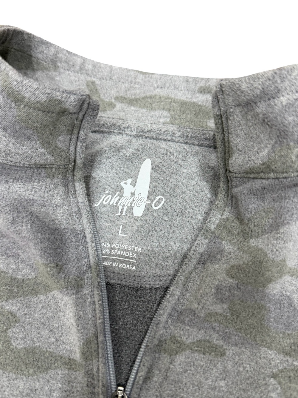 ✨ Johnnie-O Alabama Crimson Tide Gray Camo Quarter Zip Pullover Men’s Large - Picture 5 of 12
